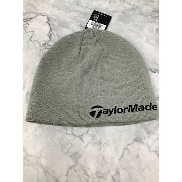 Taylor Made Men's Gray Beanie Hat Embroidered Logo Knit Casual Winter L25-12 - Picture 2 of 8